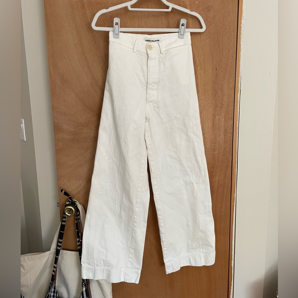 Caron Callahan White Wide Leg Pants - Picture 6 of 9